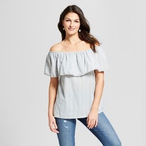 NWT Knox Rose off the shoulder blouse Large